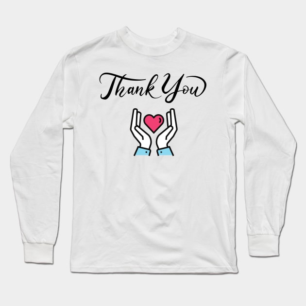 Thank You! Long Sleeve T-Shirt by B&C Fashion